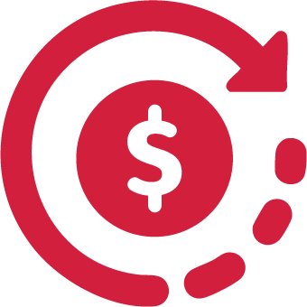 Icon representing CalcMenu-powered cost control and financial efficiency in foodservice.