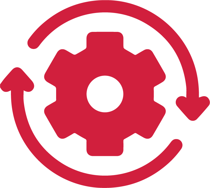 CalcMenu gear icon for complete recipe lifecycle management, from import to scaling.